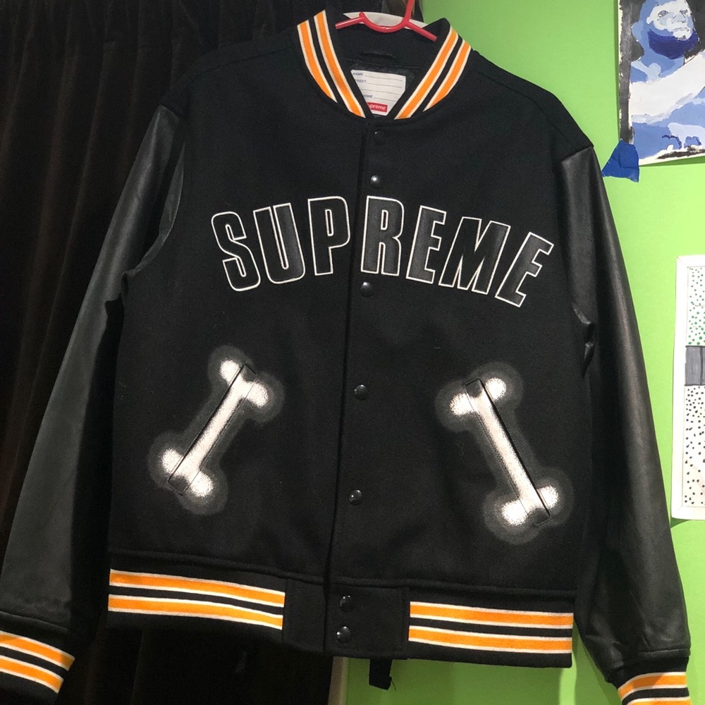 Supreme Bones Varsity Jacket